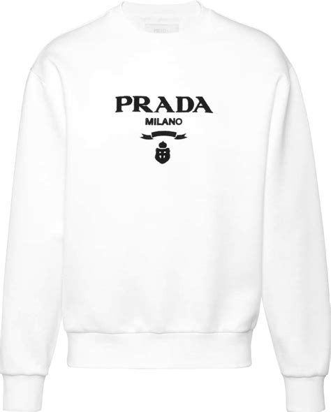 prada sweatshirt white|prada sweatpants men's.